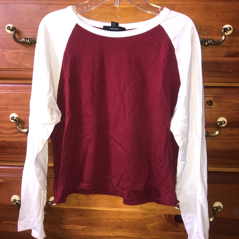 Forever 21 Color Block Baseball Tee